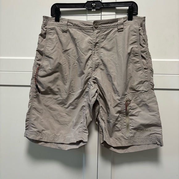 Simms men’s fishing shorts khaki medium - Picture 1 of 7